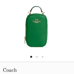 Coach Vibrant Green Leather Mini Bag